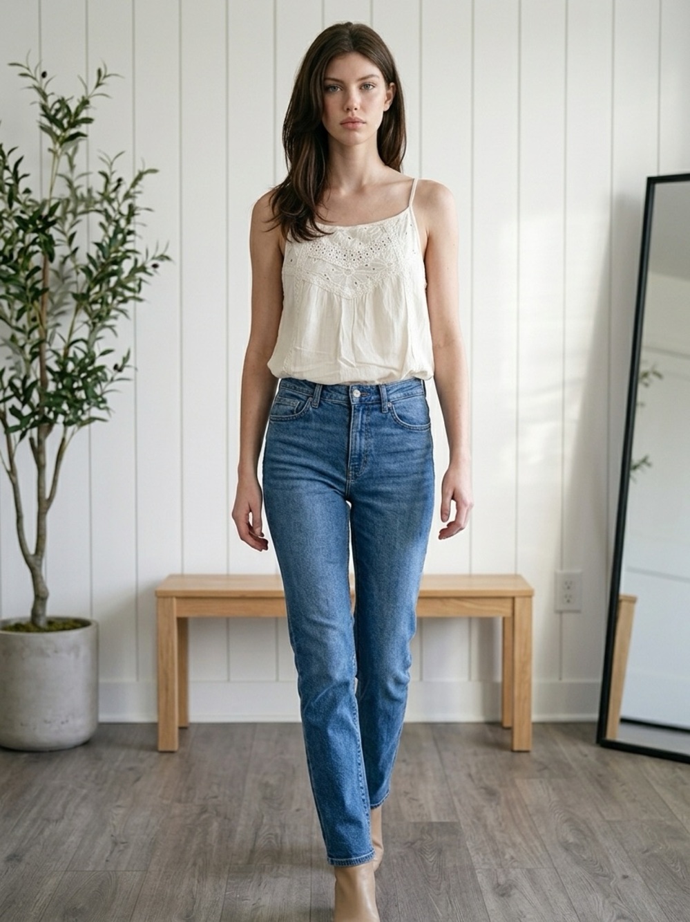 Maurices Cream Lace Camisole Top